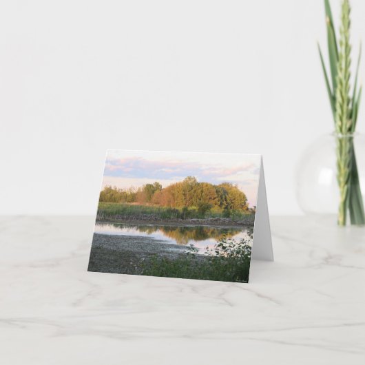 反射ツリー – 空白の Greeting Card カード (正面)