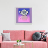 反射ティーポット キャンバスプリント (インサイチュ (リビング))