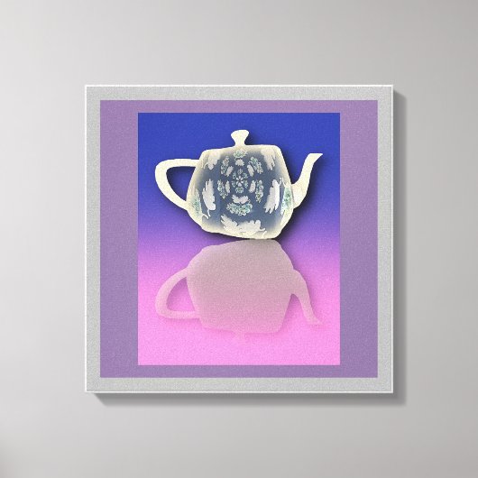 反射ティーポット キャンバスプリント (正面)