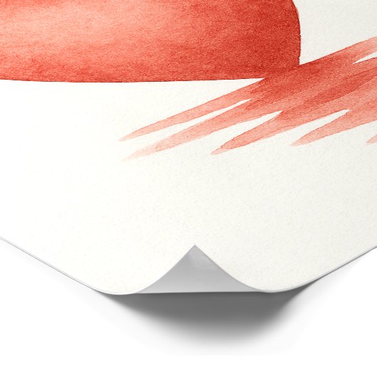 反射ハート ポスター (角)