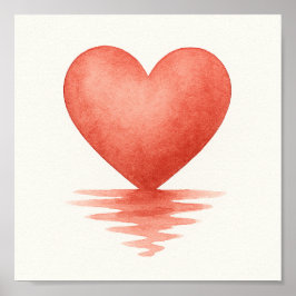 反射ハート ポスター
