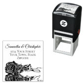 反射バラエレガントウェディング差出人住所 セルフインキングスタンプ (インサイチュ)