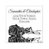 反射バラエレガントウェディング差出人住所 セルフインキングスタンプ (デザイン)