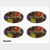 反射パターン(色数々の) 楕円形シール (シート)