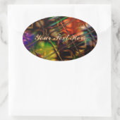 反射パターン(色数々の) 楕円形シール (バッグ)