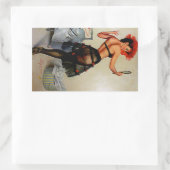 反射ピンアップ 長方形シール (バッグ)