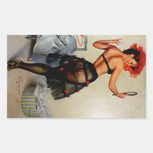 反射ピンアップ 長方形シール (正面)