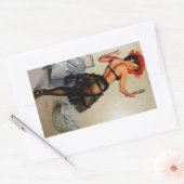 反射ピンアップ 長方形シール (封筒)