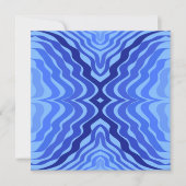 反射ブルーウェーブモダン抽象デザインアート カード (正面)