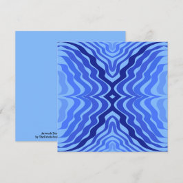 反射ブルーウェーブモダン抽象デザインアート カード