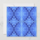 反射ブルーウェーブモダン抽象デザインアート カード (正面)