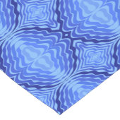 反射ブルーウェーブモダン抽象デザインアート ショートテーブルランナー (コーナー)
