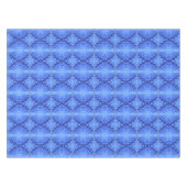 反射ブルーウェーブモダン抽象デザインアート テーブルクロス (正面(横))