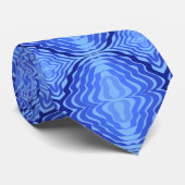 反射ブルーウェーブモダン抽象デザインアート ネクタイ (ロール)