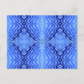反射ブルーウェーブモダン抽象デザインアート ポストカード (正面)