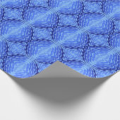 反射ブルーウェーブモダン抽象デザインアート ラッピングペーパー (角)