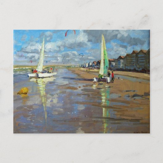 反射ブレー砂丘フランス ポストカード (正面)