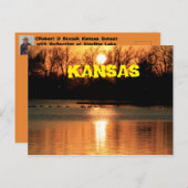 反射ポストカード付きカンザスサンセット ポストカード (正面/裏面)