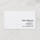 反射モダンなアイコン振付師|の暗い赤紫色 名刺 (裏面)