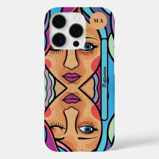 反射モノグラパーソナライズされたム名 Case-Mate iPhoneケース (裏面)