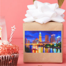 反射ラグジュアリーカラフルブリッジシティネオン