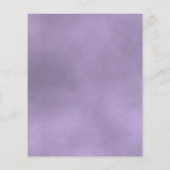 反射ラベンダーバラ予算の結婚式の招待 (裏面)