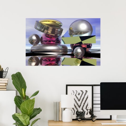 反射世界 ポスター (ホームオフィス)