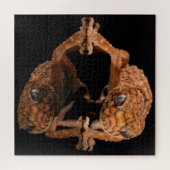 反射付き小さくかわいいトカゲ爬虫類 ジグソーパズル (横)