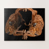 反射付き小さくかわいいトカゲ爬虫類 ジグソーパズル (横)