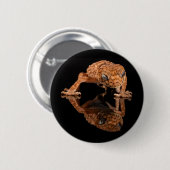 反射付き小さくかわいいトカゲ爬虫類 缶バッジ (正面&裏面)