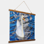 反射付き白鳥 吊り下げ型タペストリー (傾斜あり)