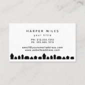 反射住宅シルエッ実在ト住宅 名刺 (裏面)