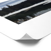 反射凍ってい青ホワイトカラー写真 ポスター (角)