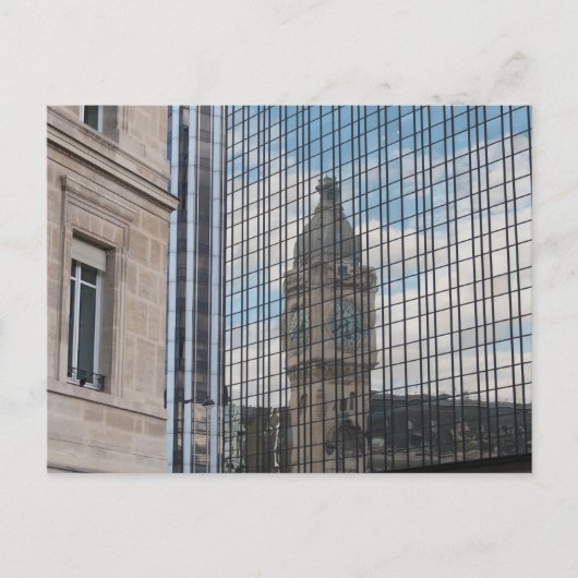 反射型ガールデリヨンクロックタワー,パリ ポストカード (正面)