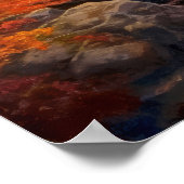 反射太陽光秋メープルフォレストファインアート ポスター (角)