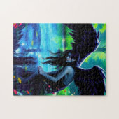 反射威厳のあるに傾いた暗い妖精 ジグソーパズル (横)