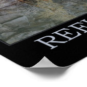 反射岩壁水1 感動的 ポスター (角)