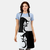 反射性デコモダン女性 エプロン (着用した状態)