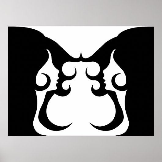 反射性デコモダン女性 ポスター (正面)