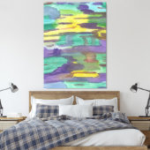反射抽象芸術アート キャンバスプリント (インサイチュ (寝室))