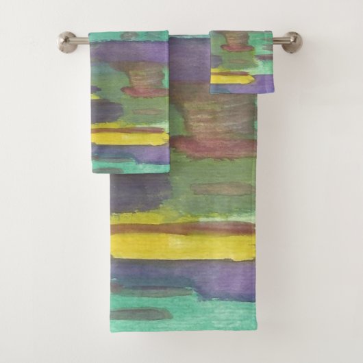 反射抽象芸術アート バスタオルセット (インサイチュ)
