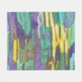 反射抽象芸術アート フリースブランケット (正面(横))