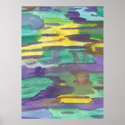 反射抽象芸術アート ポスター (正面)