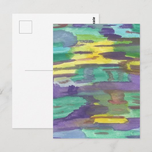 反射抽象芸術アート ポストカード (正面/裏面)