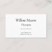 反射文字-セラピー – 名刺 (裏面)