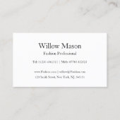 反射文字-ファッション – 名刺 (裏面)