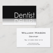 反射文字 – 歯科医 – 名刺 (正面/裏面)