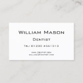 反射文字 – 歯科医 – 名刺 (裏面)