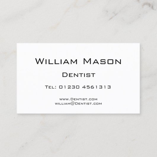 反射文字 – 歯科医 – 名刺 (裏面)