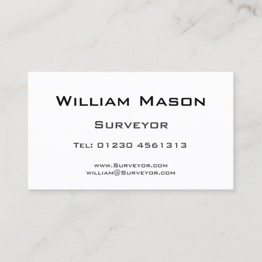 反射文字 – 測量士 – 名刺 (裏面)